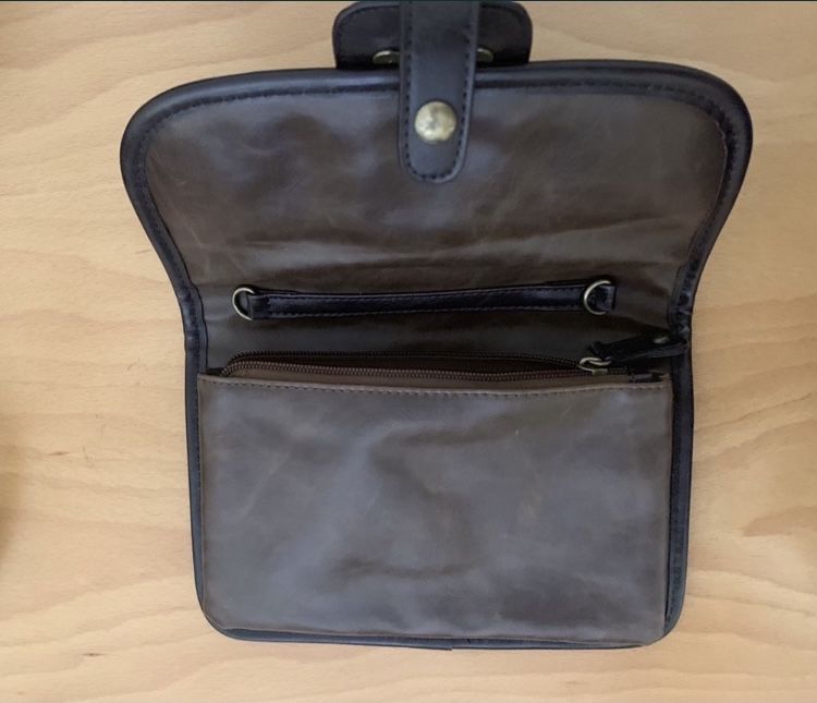 Clutch missangas com brilhantes/Clutch castanha