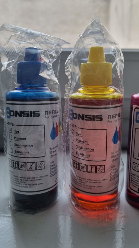 Zestaw tuszy CONSIS CMYK 4×100 ml – nowe, do Epson/Brother
