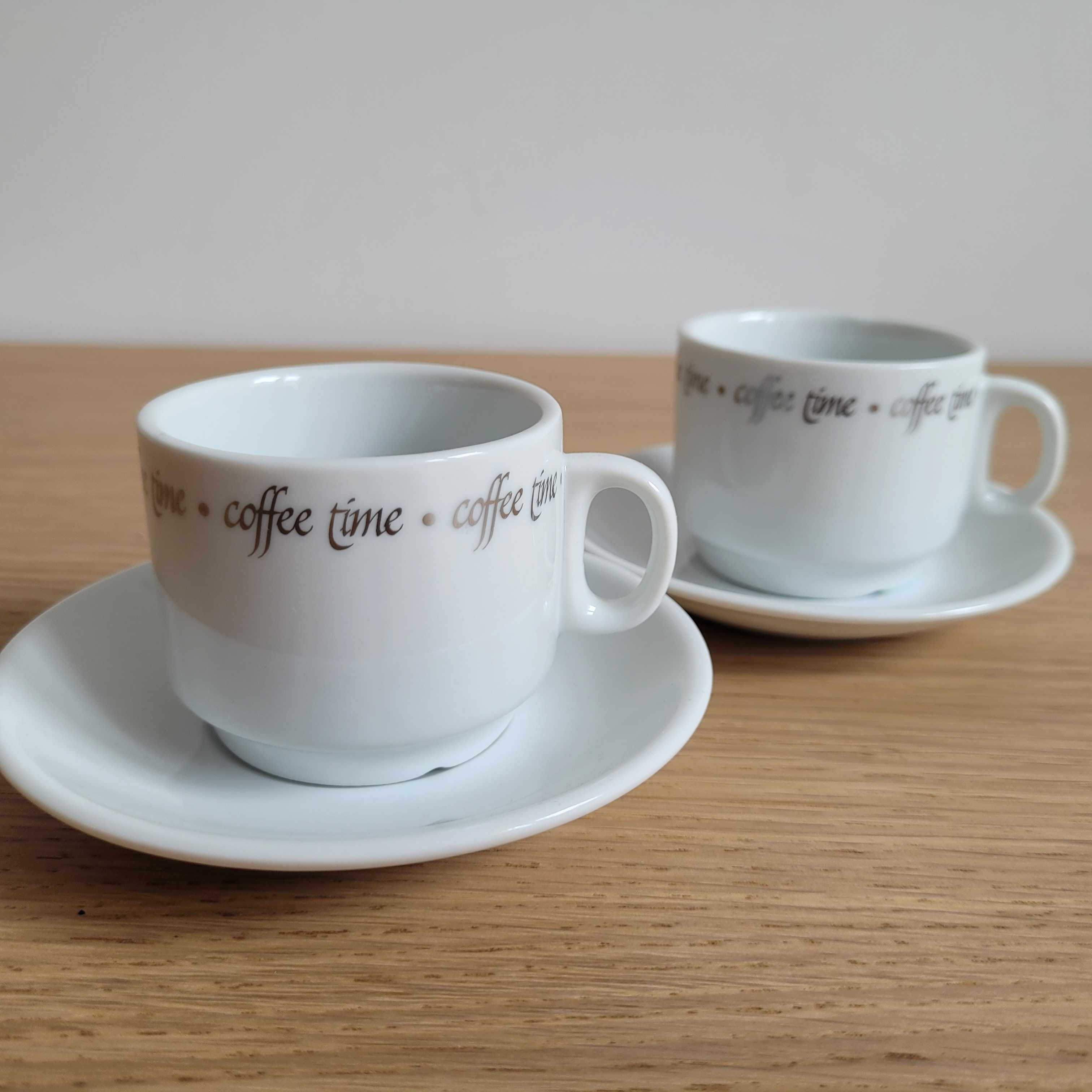 Komplet 2 szt. filiżanki ze spodkami do espresso, mokki
