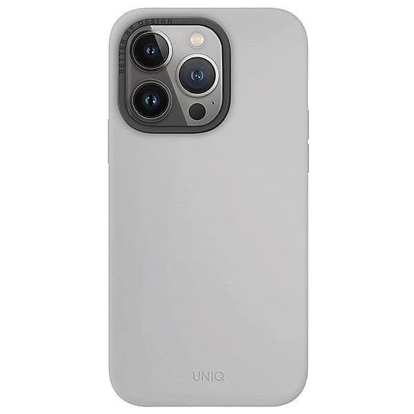 Etui Uniq Lino Hue Magclick Charging do iPhone 15 Pro - jasnoszare