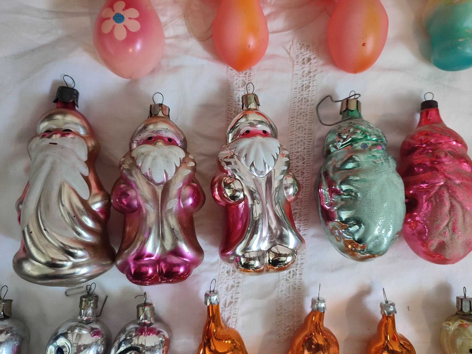Новогодние ёлочные игрушки ссср.снеговик,дед мороз,сосульки,животные