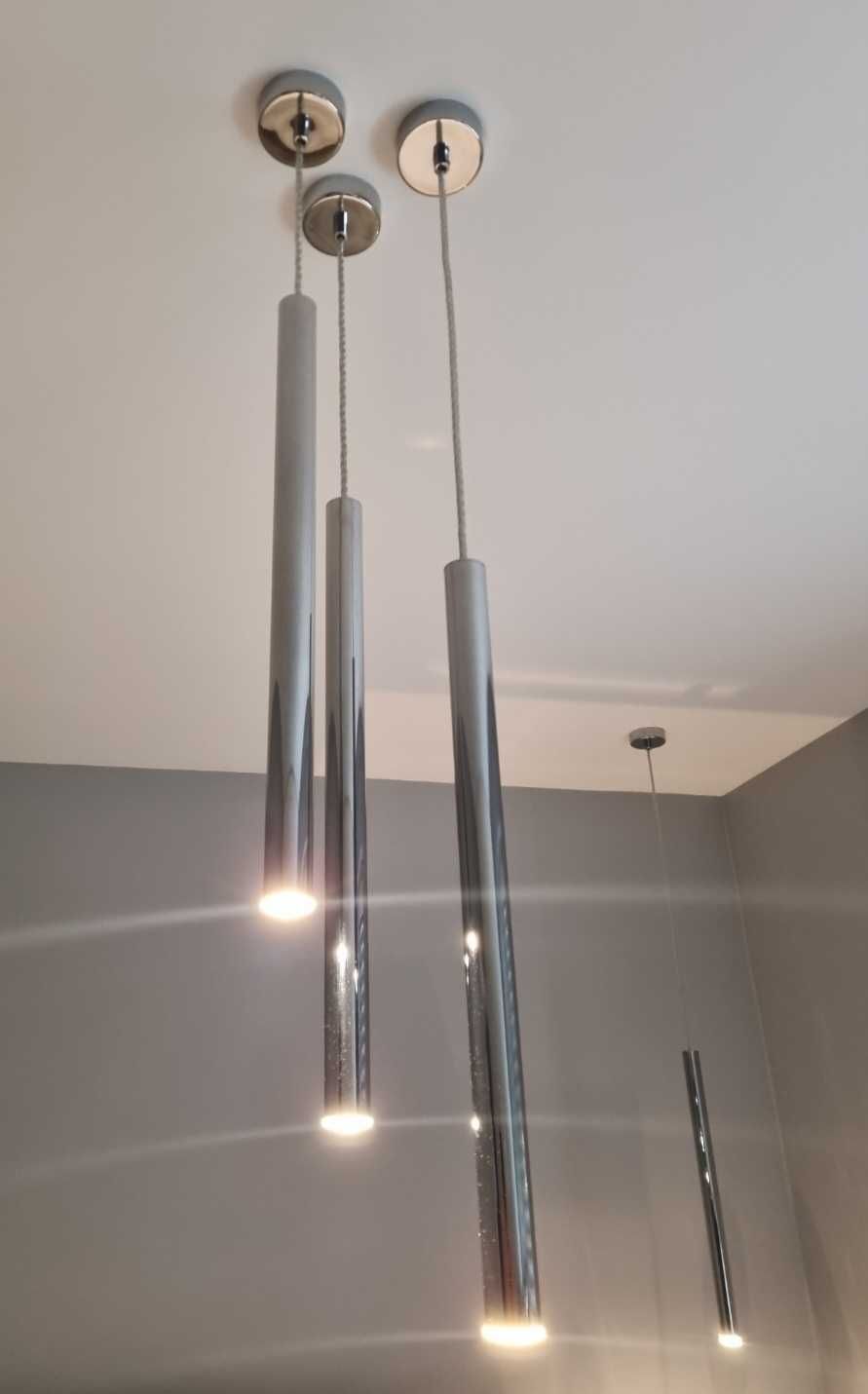 ORYGINALNE LAMPY wiszące SILVER zuma line KOMPLET 4 sztuki jak NOWE