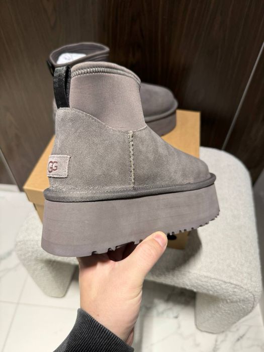 БЕЗ ПЕРЕДОПЛАТ‼️ Трендові зимові Ugg Mini Dippers Grey сірі уги