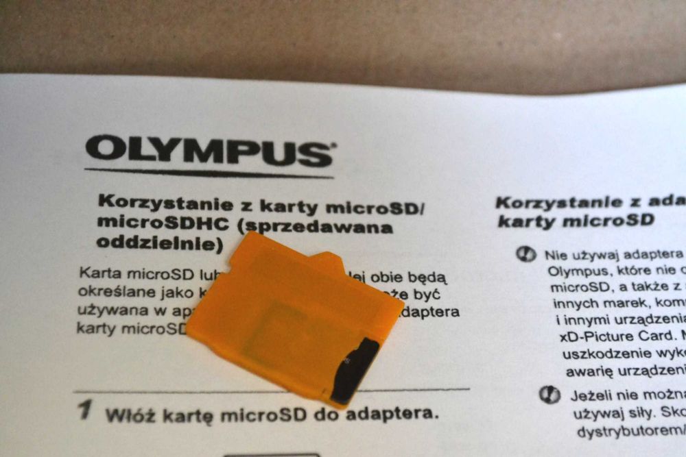 karta + adapter xD na microSD 2GB przejściówka karty MASD do Olympus