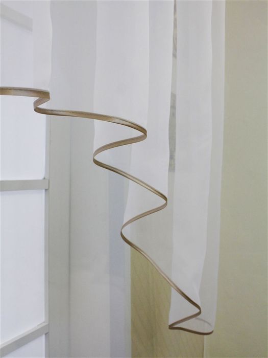 Тюль кухонна арка білого та молочного кольору