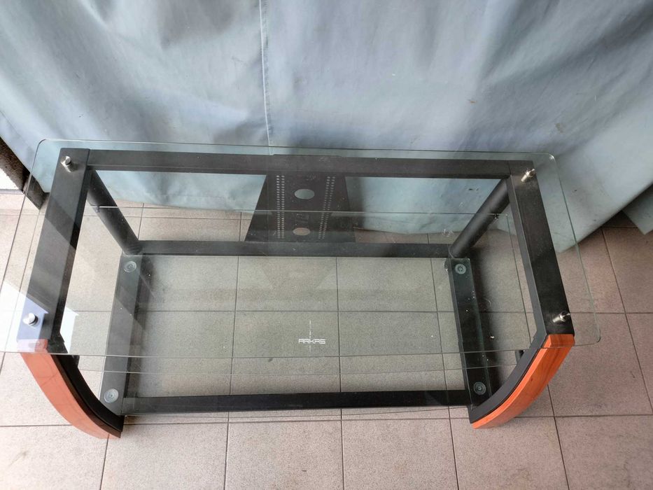 Designerska szklana witryna RTV