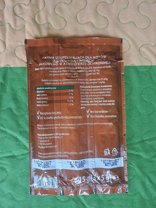 Tula bezzbożowe kiełbaski Wołowina i Imbir 15g