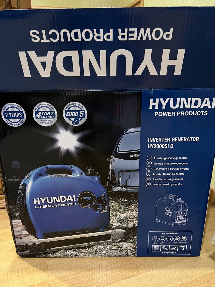 Інверторний бензиновий генератор HYUNDAI HY2000Si D 1,6 кВт/ 2 кВт