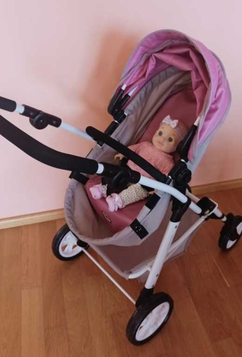 Wózek dla lalki - jak nowy! Gondola i spacerówka w jednym!