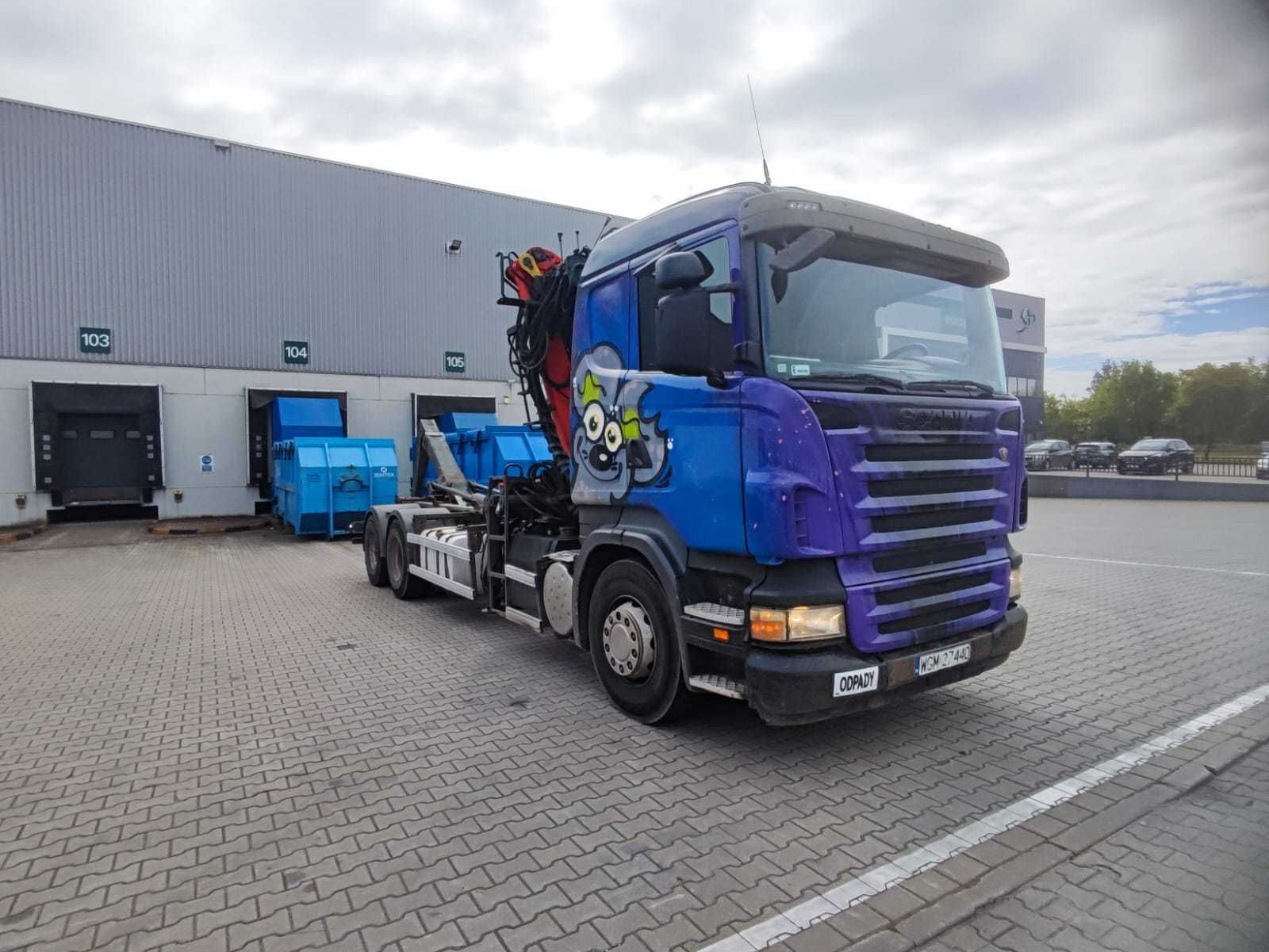 Usługi transportowe hakowiec z HDS do złomu załadunku przeładunku