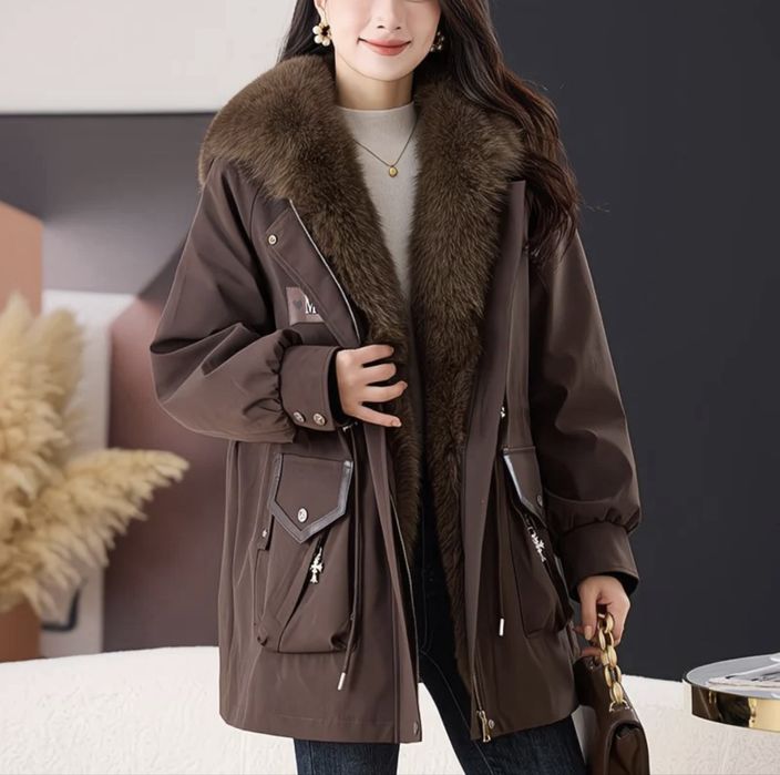 Парка з натуральним хутром