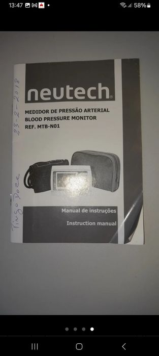 Medidor de pressão arterial de pulso neutech ref MTB