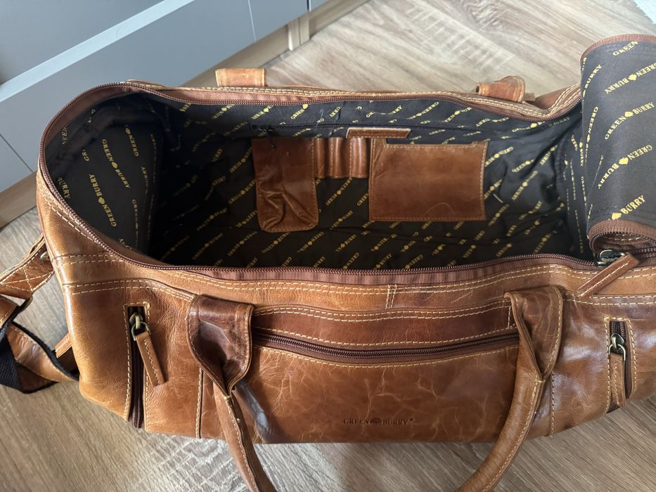 Cudowna torba podróżna! Skórzana! Retro! HIT! Unikat! Greenburry!