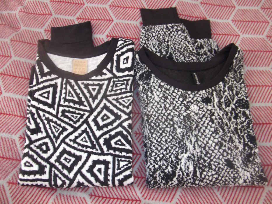 Camisolas preto&branco /Black&white sweaters–Stradivarius & Zara (S/M)