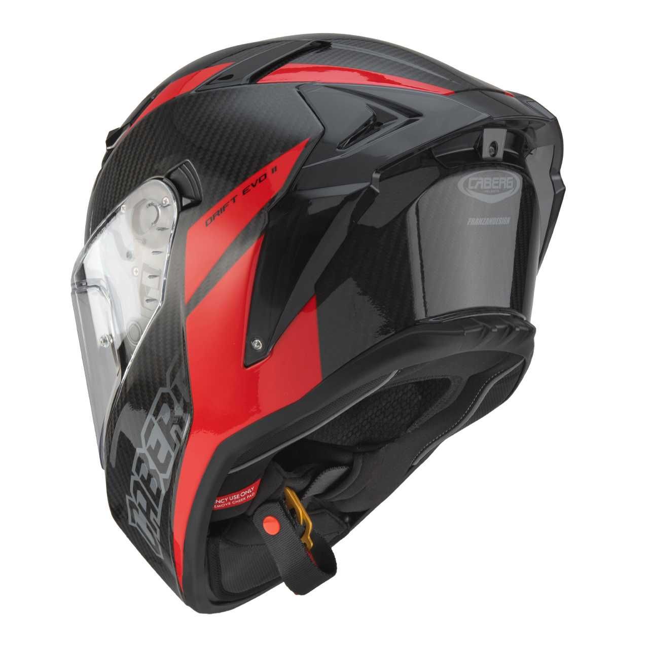 KASK CABERG DRIFT EVO II CARBON Nova red roz. L 59-60 cm Pinlock