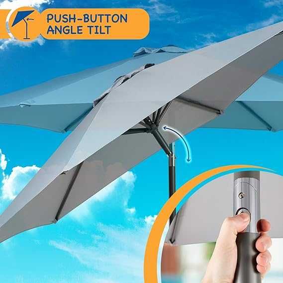 Nowy parasol / ogrodowy / ochronny / UV / 2,7m / korbowy / A2215!