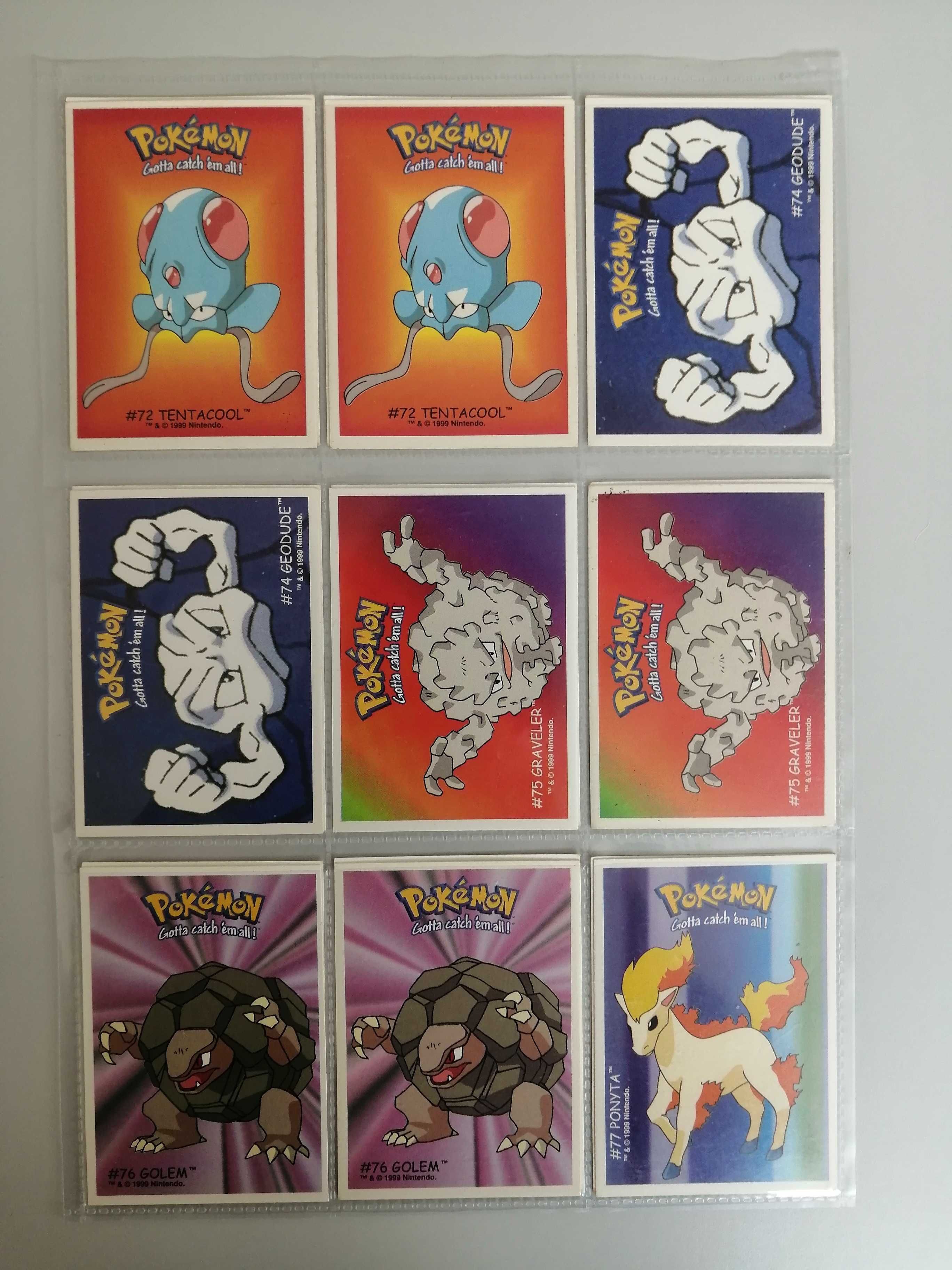 Cartas Pokemon das pastilhas Dunkin Boomer