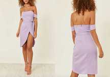 Pastelowa sukienka Unique21 bardot XL 42 na wesele lou butik hiszpanka