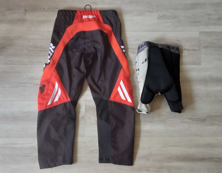 Spodnie cross enduro Thor Junior 26 +spodenki ochronne X-Factor MegaII