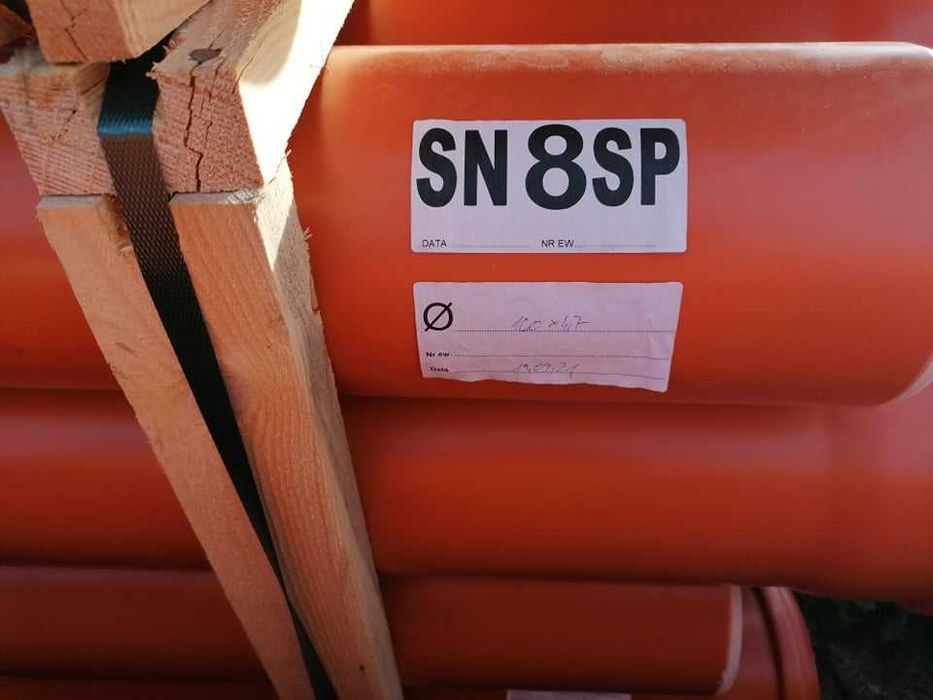Rura kanalizacyjna PCV 160 SN2 3,2 mm I GATUNEK oranż gładka rury
