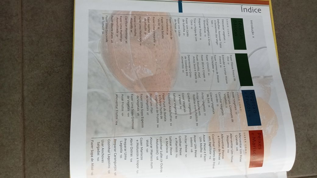 Livro culinária de capa dura
