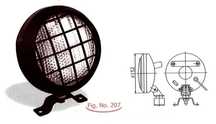Farol redondo para trator e máquinas jipes 152mm PL212MF