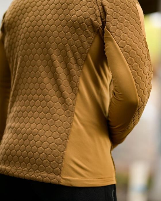 Тепла надійна чоловіча тактична флісова кофта Polar Tactical койот