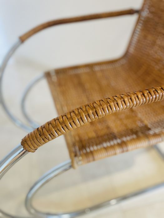 Cadeira original Mies van der rohe MR20 palhinha rattan