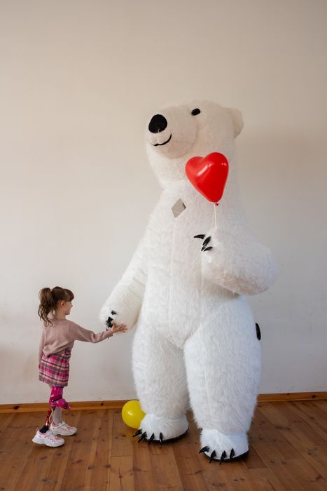 Duzy Biały Miś "MIŚ RYŚ"