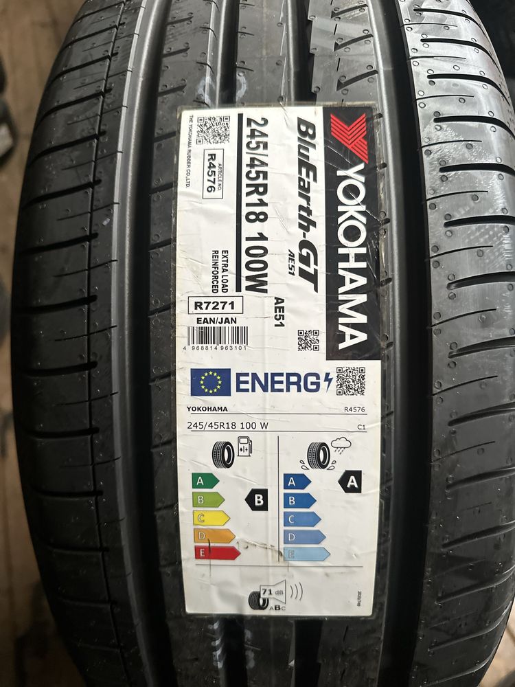 NOWE opony letnie 245/45R18 Yokohama BluEarth-GT AE51 WYSYŁKA MONTAŻ