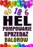 Balony z helem.Sprzedaż balonów. Pompowanie helem.