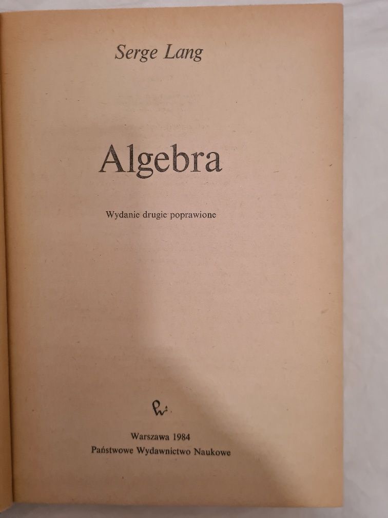Algebra, Serge Lang