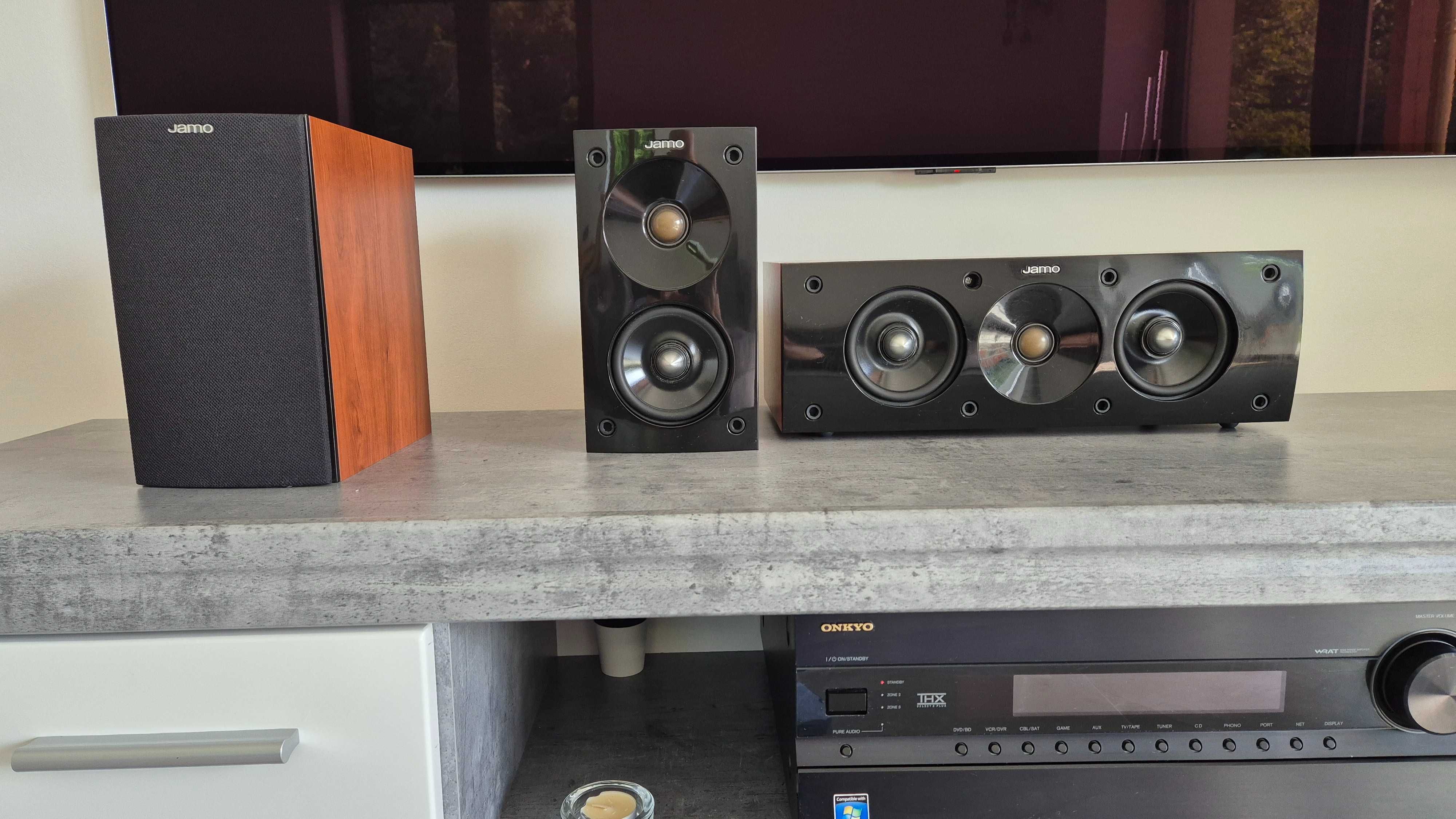 Kolumny Jamo S608 kino domowe 5.0 standy granitowe