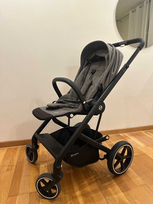 Прогулянкова коляска Cybex Balios S Lux Grey 3в1 + дощовик (Німеччина)