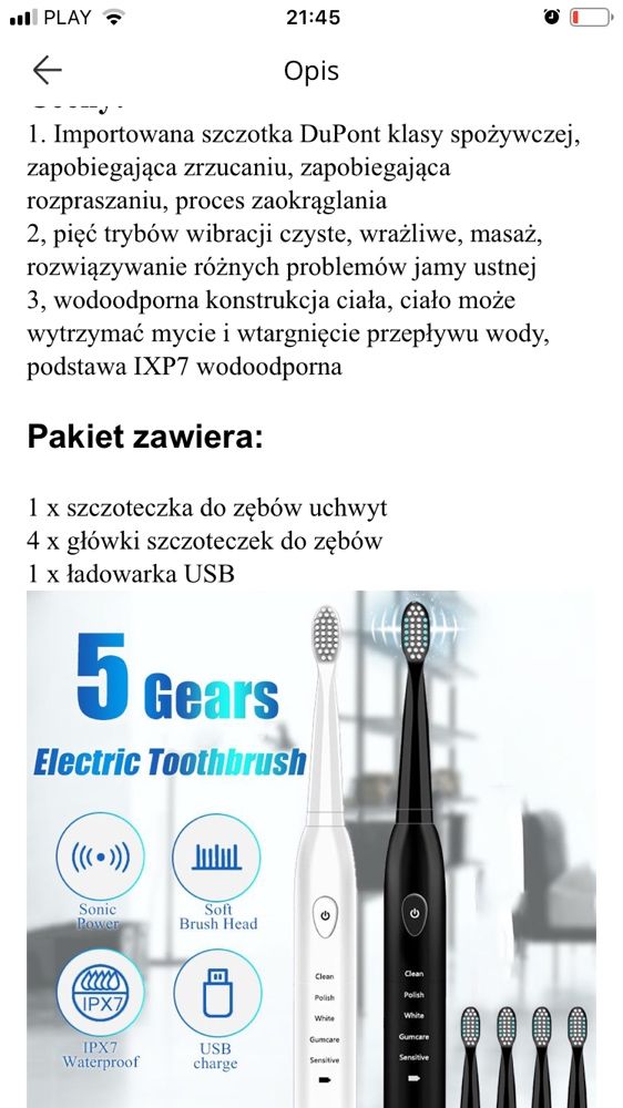 Szczoteczka do zebów