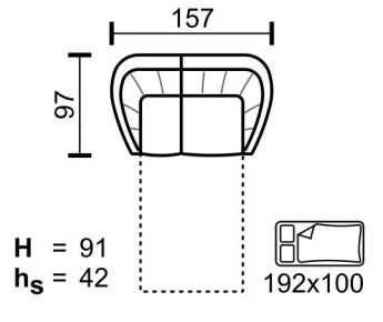 Sofa Meblomak Lido 2-os z funkcją spania