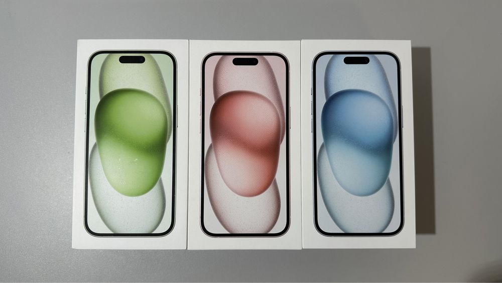 NOWY IPHONE 15 128GB, zielony, niebieski, różowy, żółty gw 12 bez rat