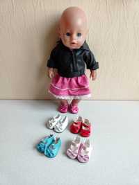 Взуття туфлі 6,5см для ляльок Бебі Борн Baby Born, American Doll і ін.