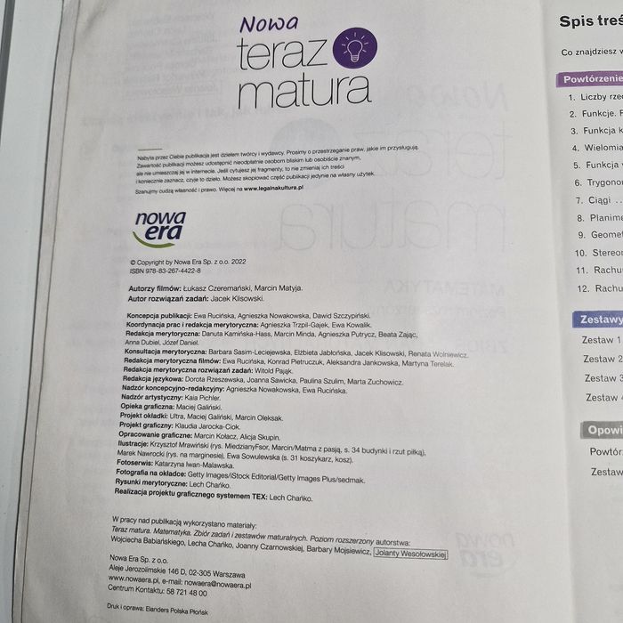 Nowa teraz matura - zbior zadan matematyka