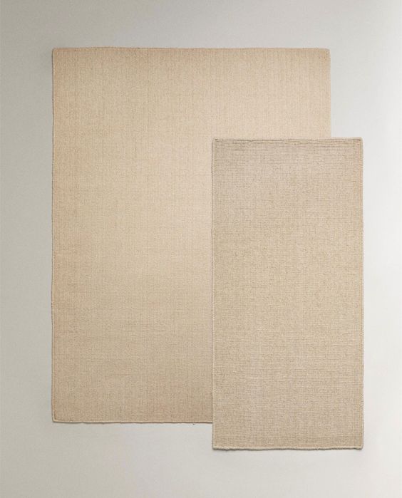zara home dywan rug wełna bawełna beż