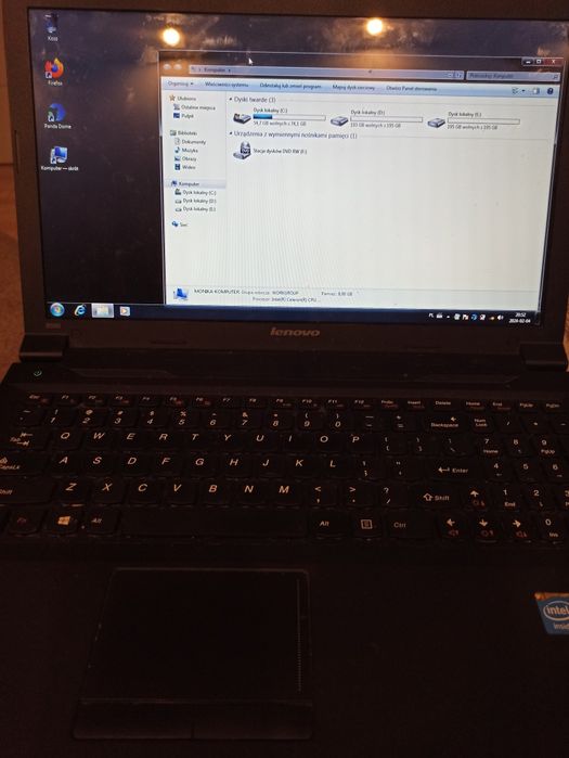 Laptop Lenovo B590 RAM 8GB, dysk 500GB, Intel Celeron 1,9GHz