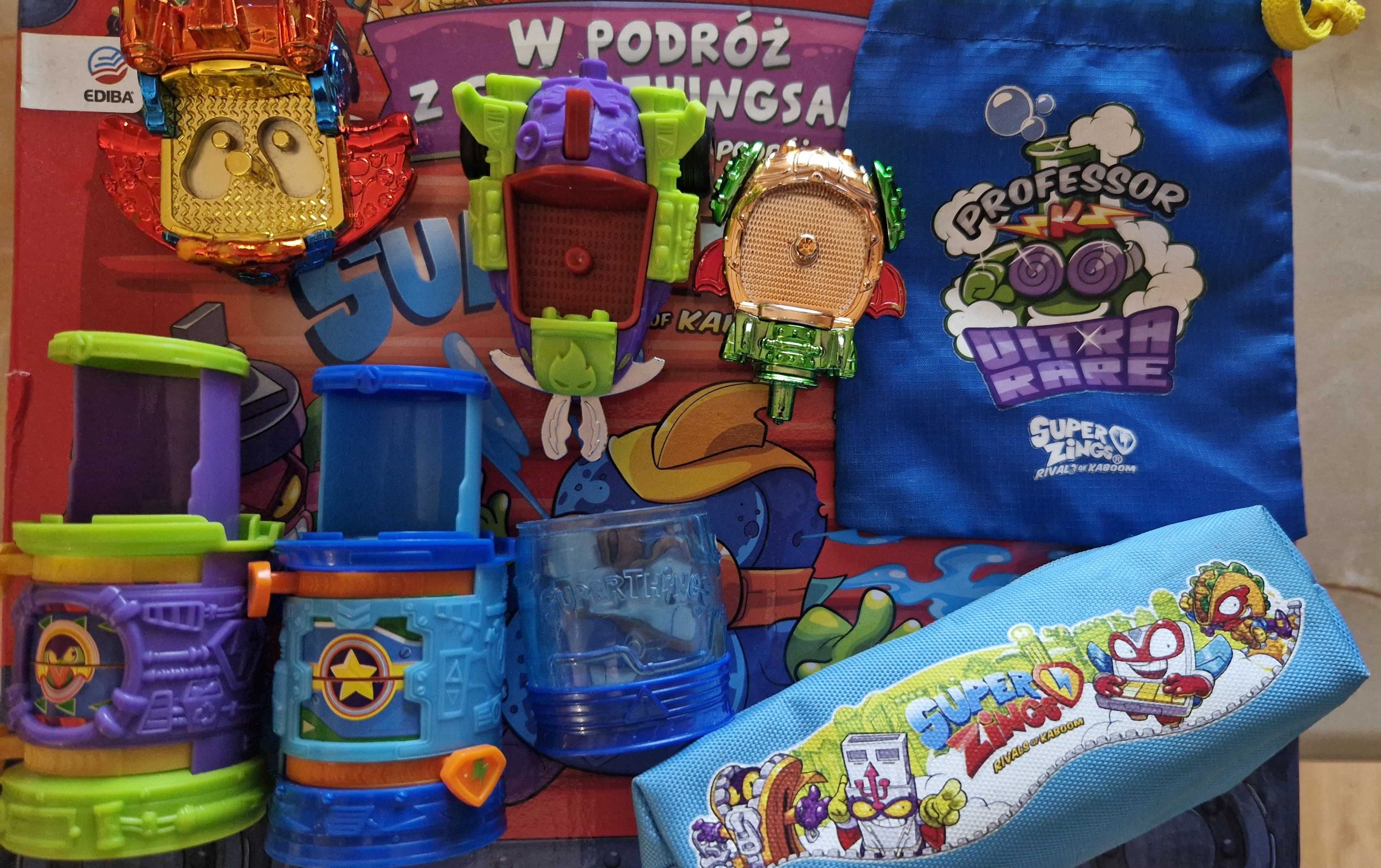 Zestaw SuperZings Figurki Teczka Gazetki i autka