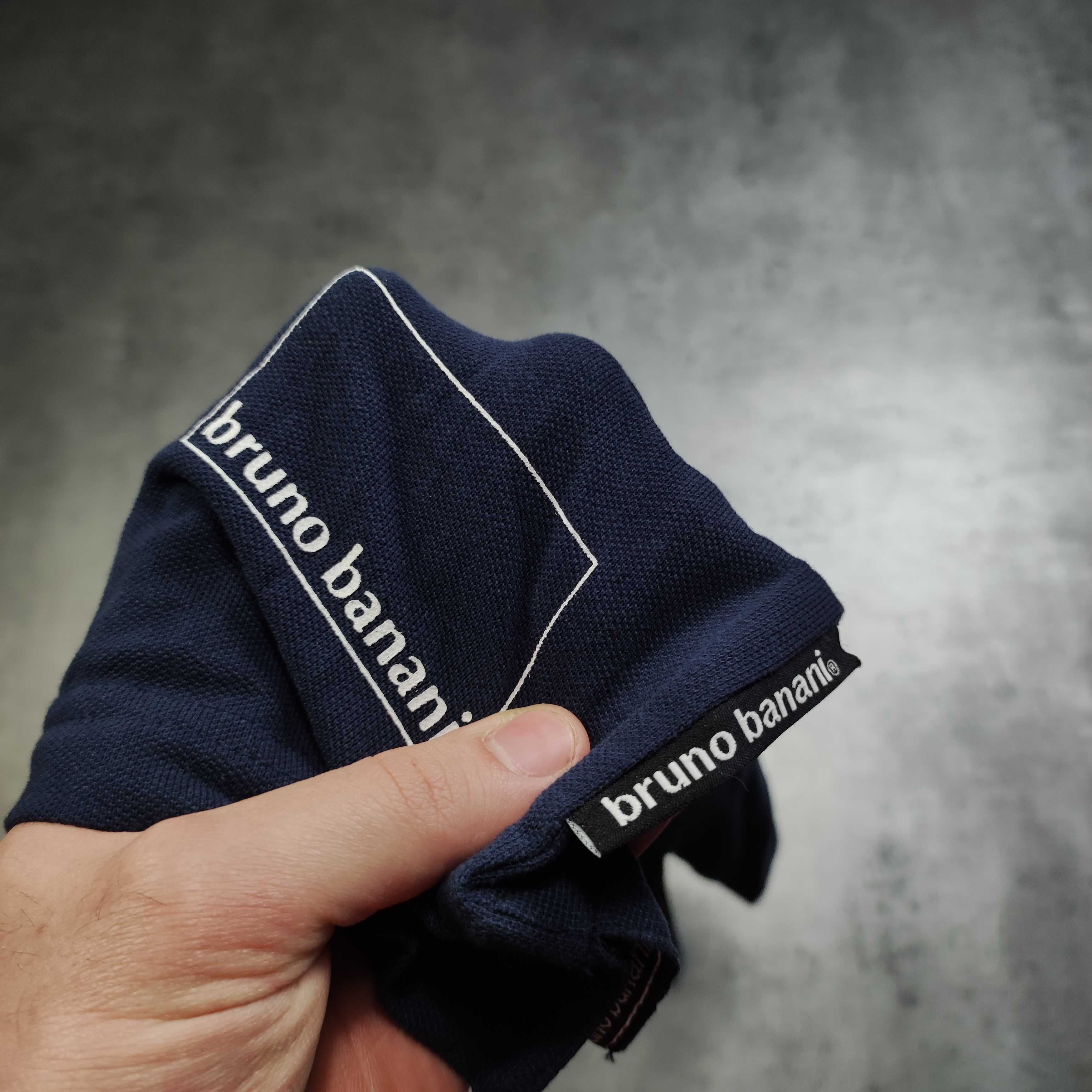 MĘSKA Koszulka Luxury PREMIUM Granatowa duże Logo Polo Bruno Banani