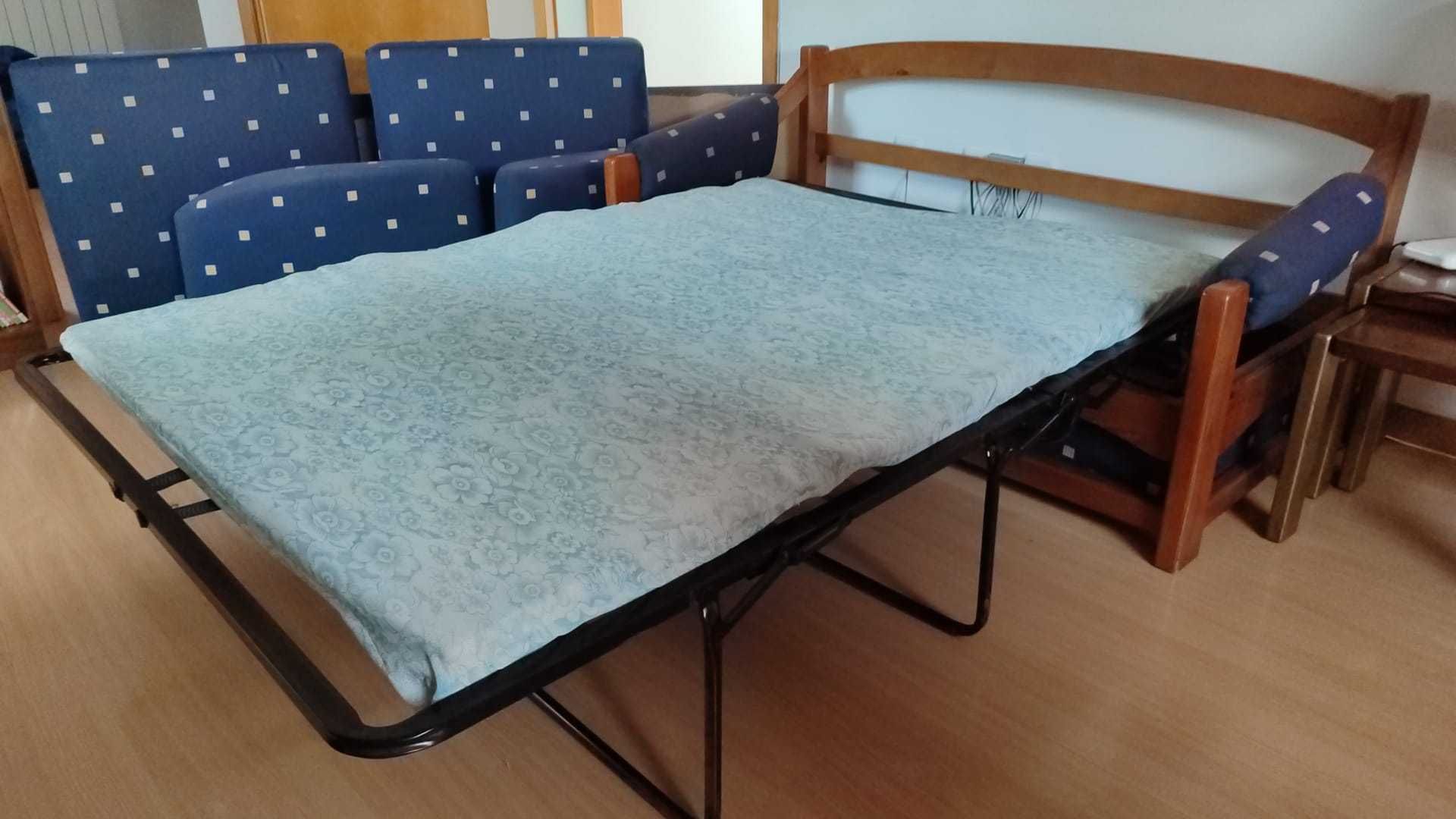 Sofá cama pinho maciço