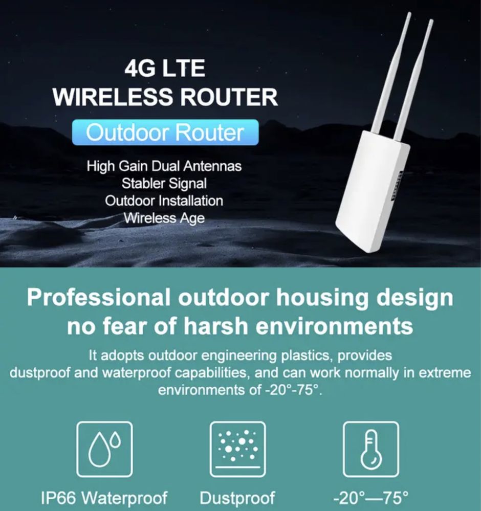 4G LTE роутер модем маршрутизатор WIFI сим карту, антени  mimo
