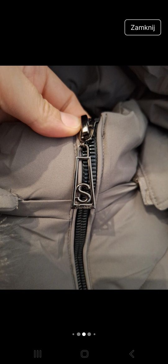 Kurtka zimowa szara  pikowane rozmiar 4XL.