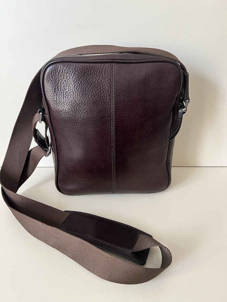 Massimo dutti мужская кожаная сумка через плечо.