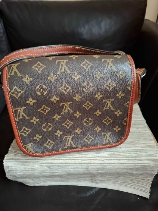 Torebka brązowo czarna a la louis vuitton na długim pasku