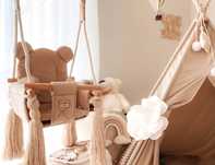 Drewniana huśtawka VelvetSwing Beige Beżowa / Babysteps