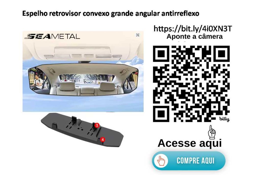 Espelho retrovisor convexo grande angular antirreflexo Interior do car